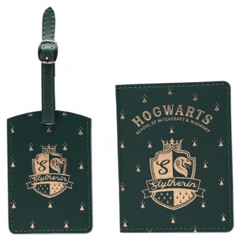 Portapasaportes + etiqueta equipaje Slytherin Harry Potter