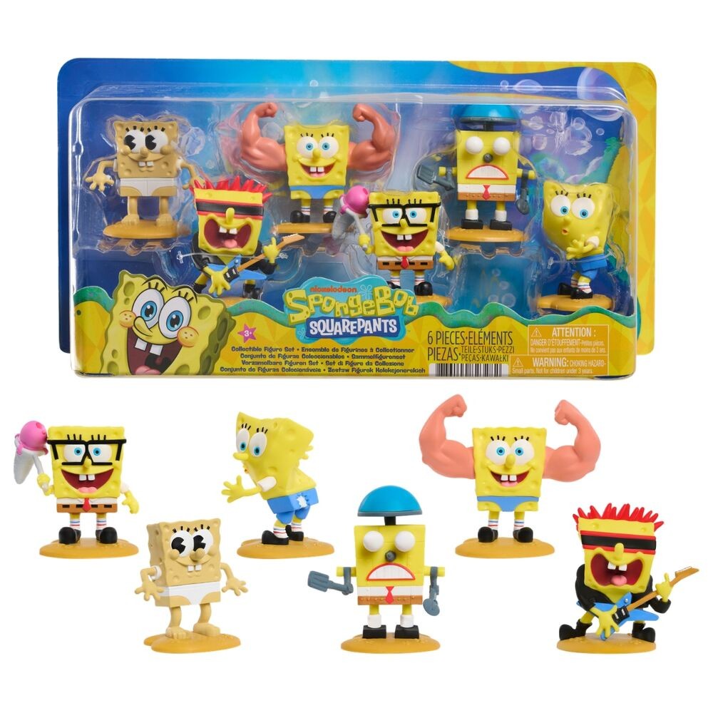 Blister 5 figuras Bob Esponja