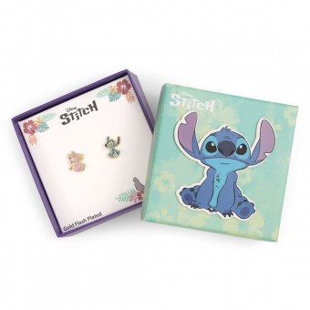 Pendientes Angel & Stitch Disney plata