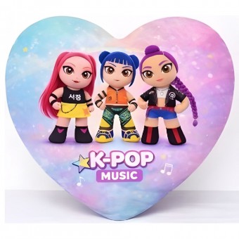 Cojin corazon Kpop Demon Hunters 40cm