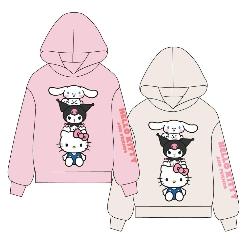 Sudadera capucha Hello Kitty and Friends surtido