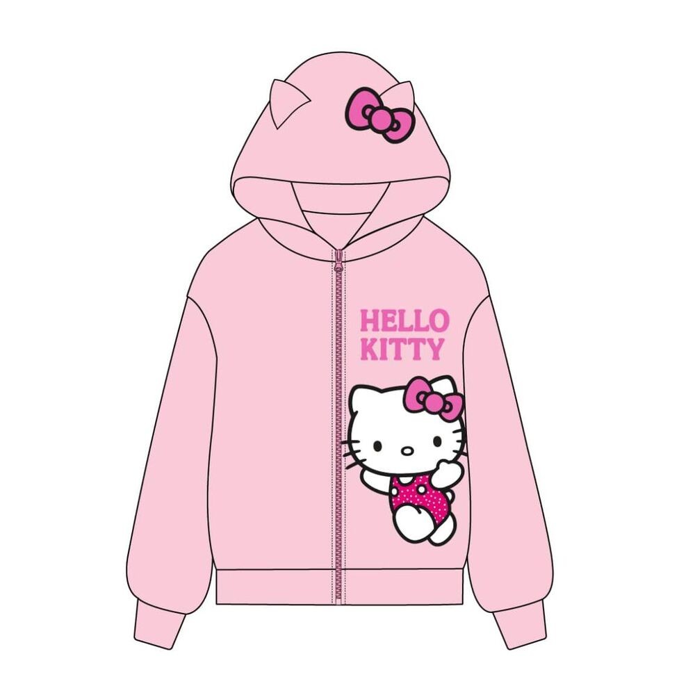 Sudadera capucha cremallera Hello Kitty