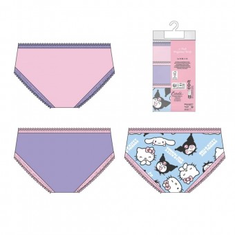 Set 3 braguitas Hello Kitty and Friends surtido