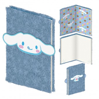 Cuaderno peluche A5 Cinnamoroll Hello Kitty