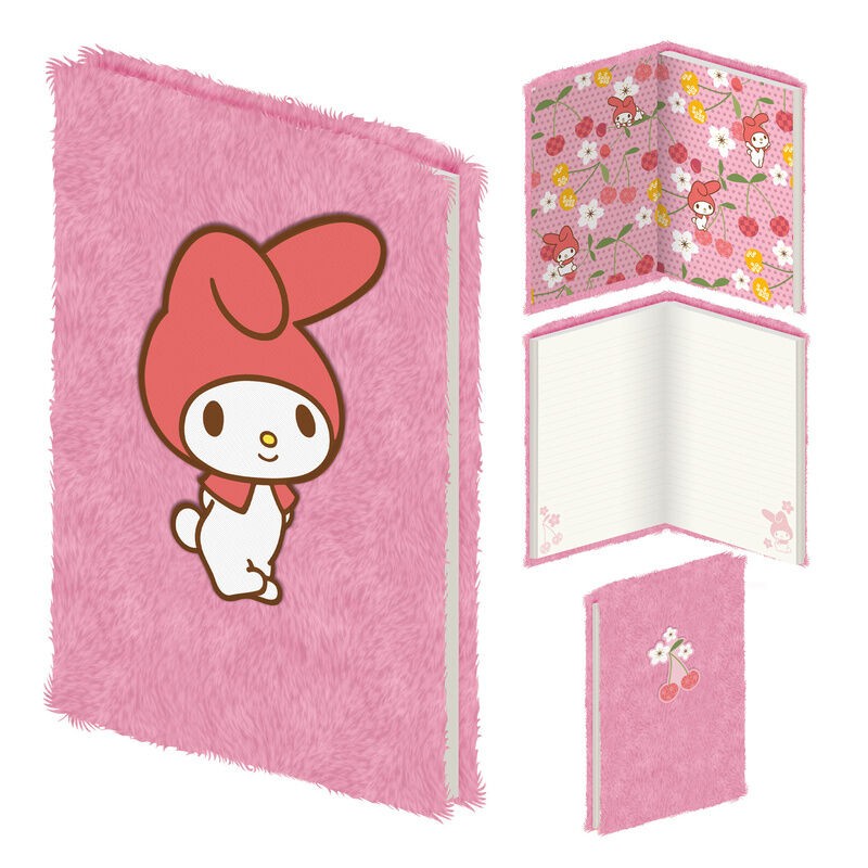 Cuaderno peluche A5 My Melody Hello Kitty