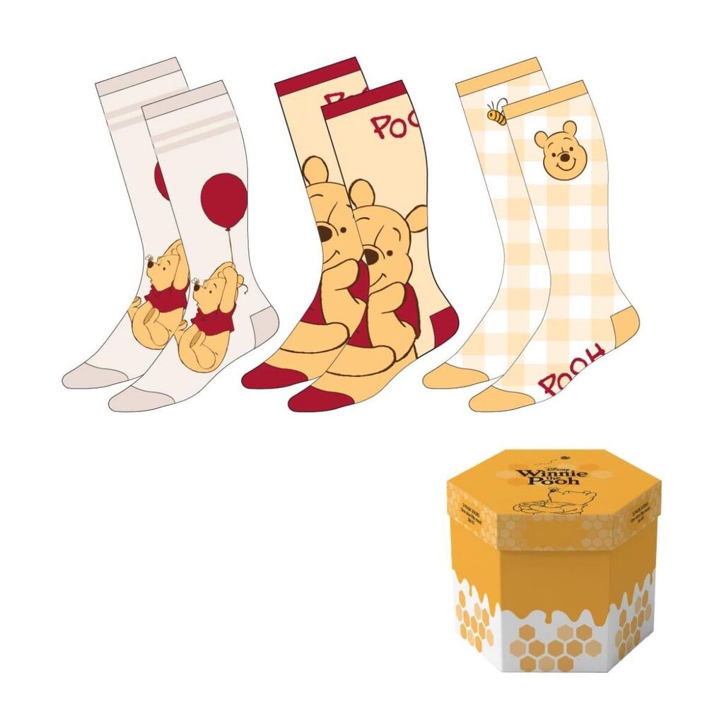 Set 3 pares calcetines Winnie the Pooh Disney adulto surtido