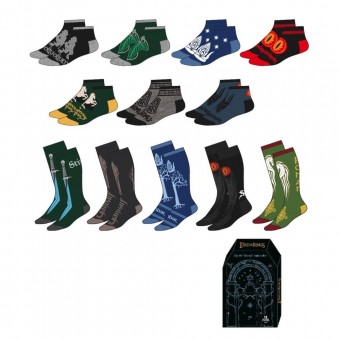 Set 12 pares calcetines Hobbit El Señor de los Anillos adulto surtido