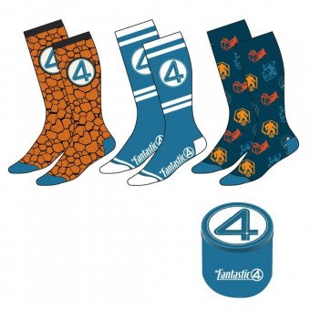 Set 3 pares calcetines Los 4 Fantasticos Marvel adulto surtido