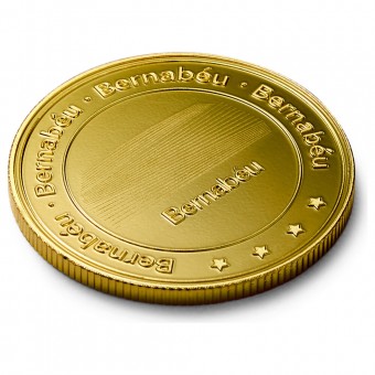 Moneda Bernabeu Dorada Real Madrid