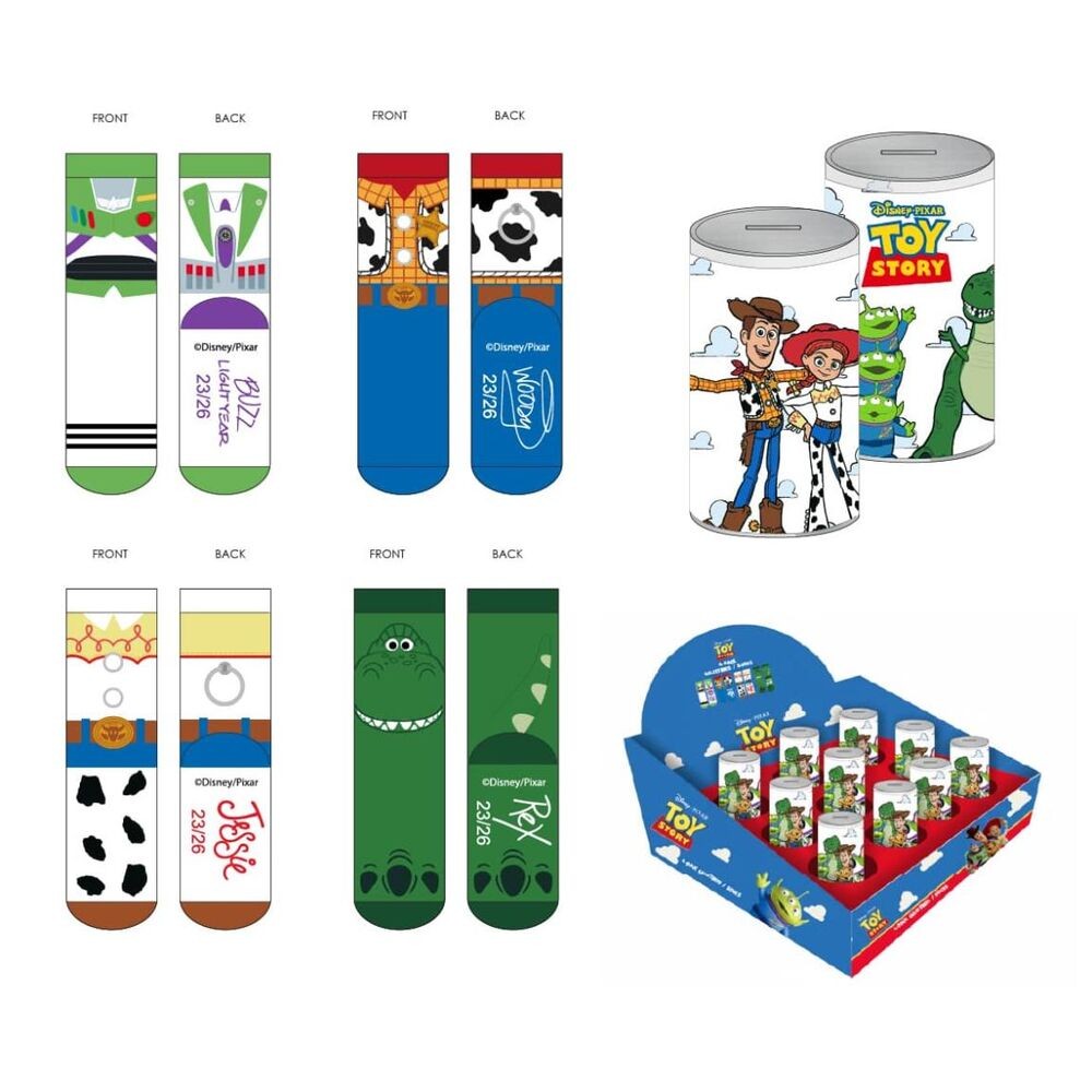 Set 4 pares calcetines Toy Story Disney adulto surtido
