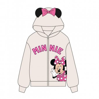 Sudadera capucha cremallera Minnie Disney