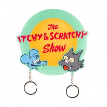 Colgador llaves + llaveros Los Simpsons