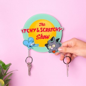 Colgador llaves + llaveros Los Simpsons