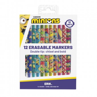 Set 12 rotuladores borrables Minions