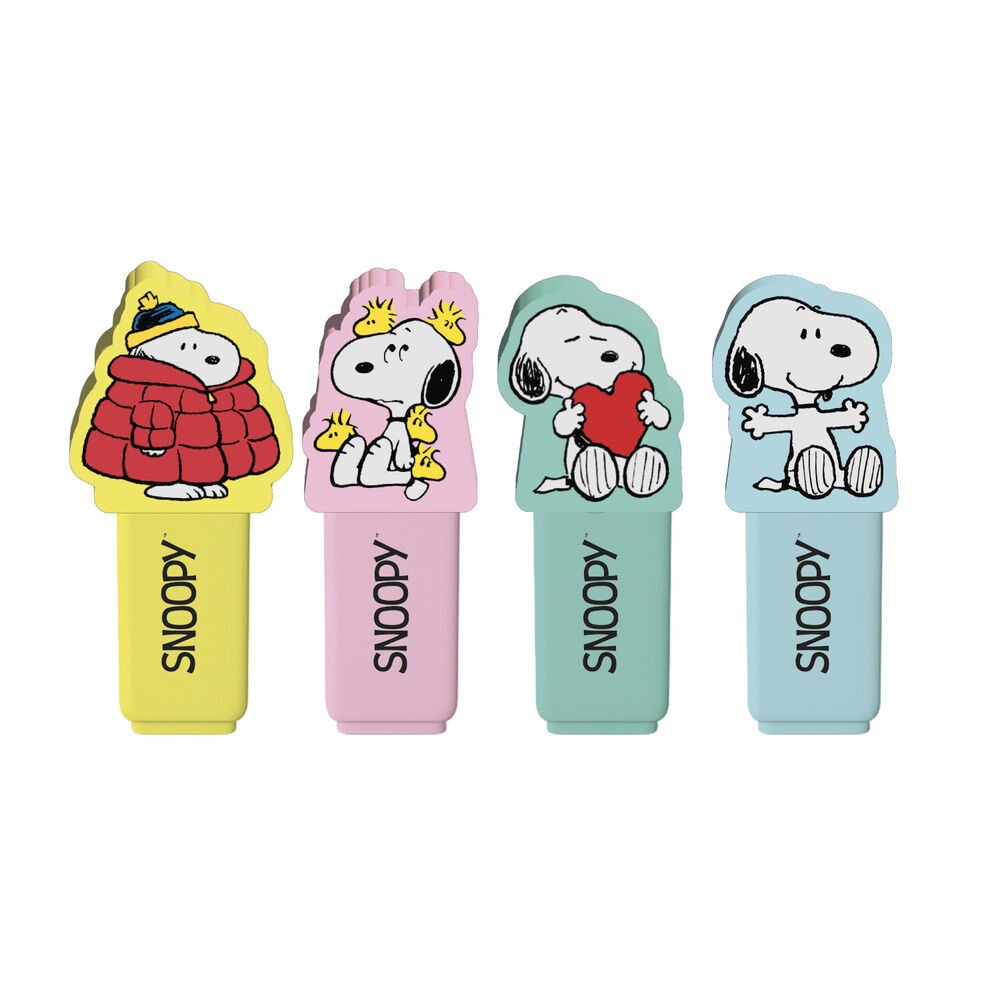 Set 4 subrayadores topper Snoopy