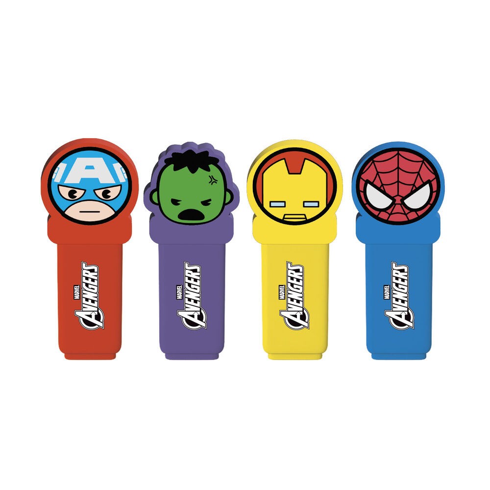 Set 4 subrayadores topper Vengadores Avengers Marvel