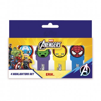 Set 4 subrayadores topper Vengadores Avengers Marvel