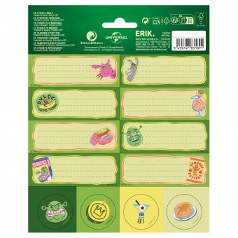 Etiquetas adhesivas Shrek