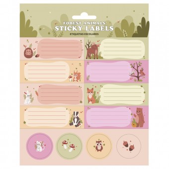 Etiquetas adhesivas Animales Bosque