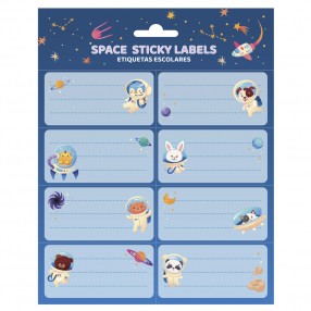 Etiquetas adhesivas Viaje Espacial