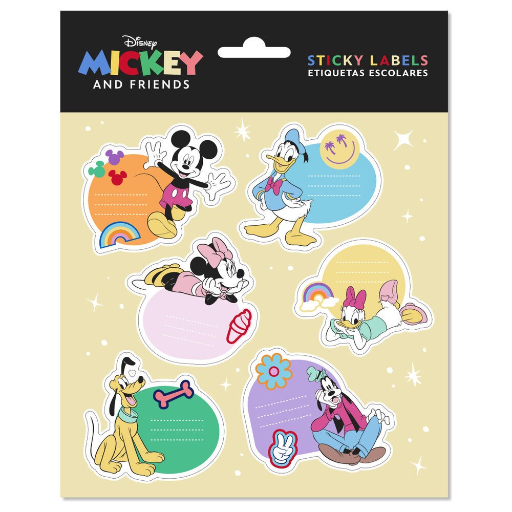 Etiquetas adhesivas premium Mickey y Amigos Disney
