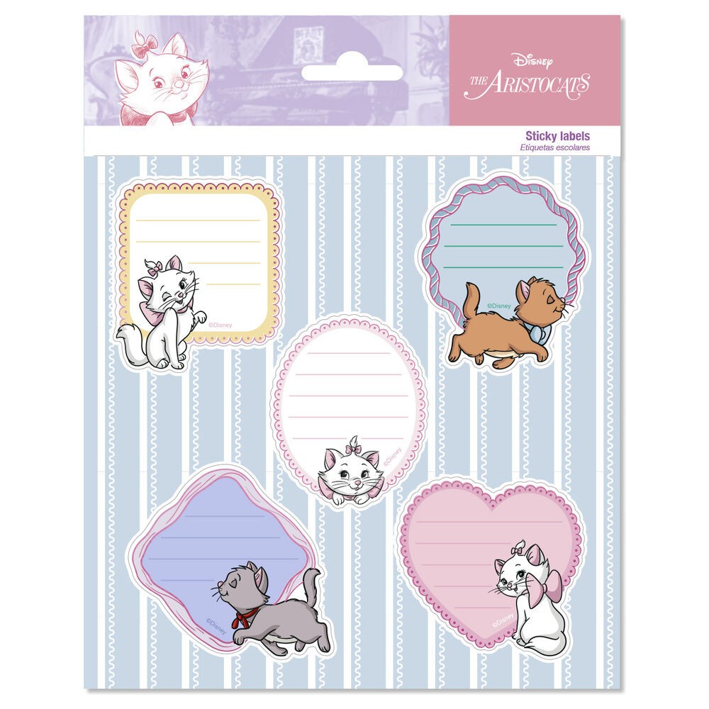 Etiquetas adhesivas premium Marie Los Aristogatos Disney