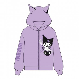 Sudadera capucha cremallera Kuromi Hello Kitty