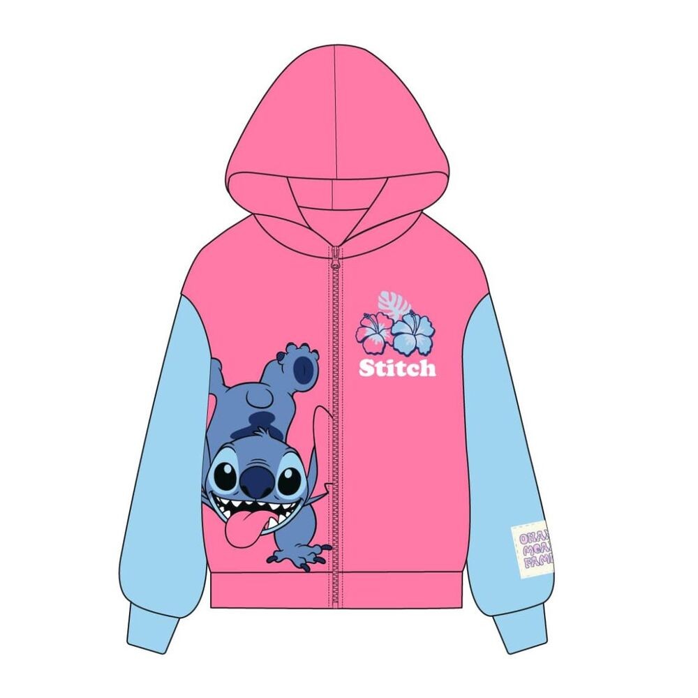 Sudadera capucha cremallera Stitch Disney
