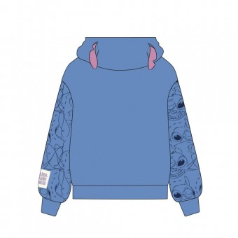 Sudadera capucha cremallera Stitch Disney