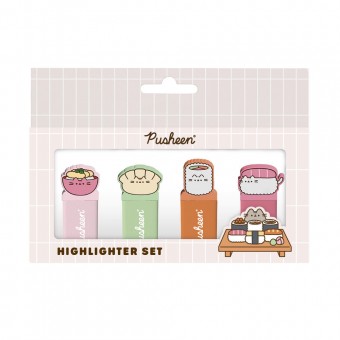 Set 4 subrayadores topper Sushi Roll Pusheen