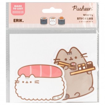 Set 2 pegatinas vinilo Sushi Roll Pusheen