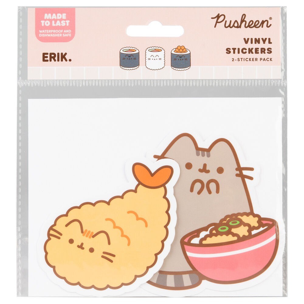Set 2 pegatinas vinilo Sushi Roll Pusheen
