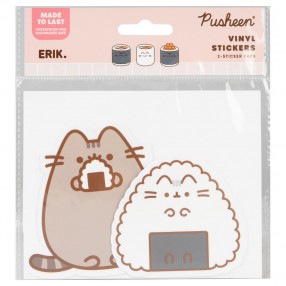 Set 2 pegatinas vinilo Sushi Roll Pusheen
