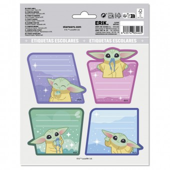 Etiquetas adhesivas premium The Mandalorian Star Wars