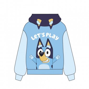 Sudadera capucha cremallera Bluey