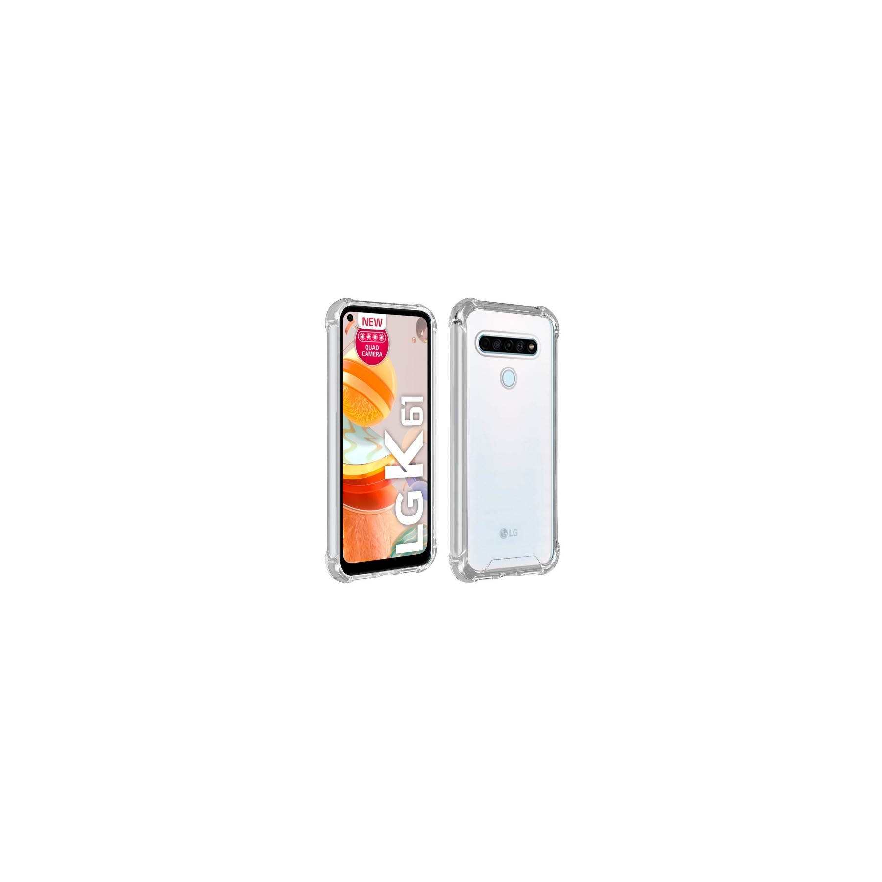 Funda Antigolpe LG K61 Gel Transparente con esquinas Reforzadas