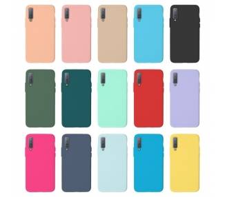 Funda Silicona Suave Samsung Galaxy A7 2018 disponible en 10 Colores