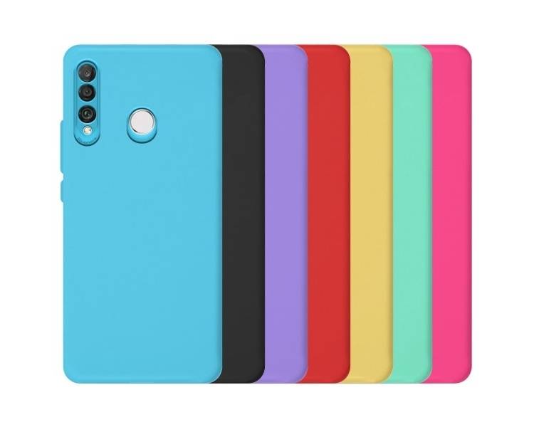 Funda Silicona Suave Huawei P30 Lite con Cámara 3D - 7 Colores
