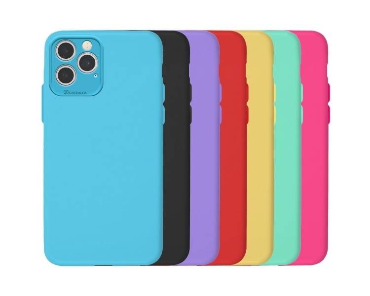 Funda Silicona Suave IPhone 12 Mini con Camara 3D - 7 Colores