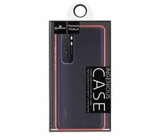 Funda Gel Xiaomi Mi Note 10 Lite Smoked con borde de color