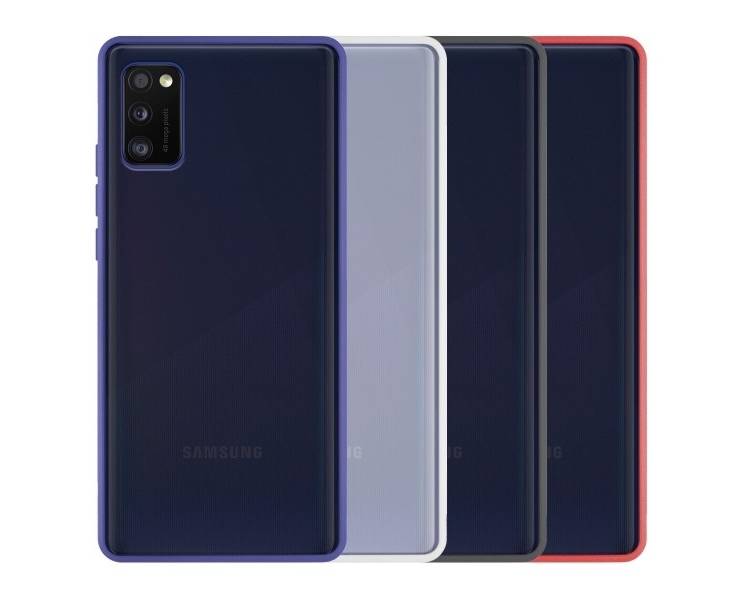 Funda Gel Samsung Galaxy A42 Smoked con borde de color