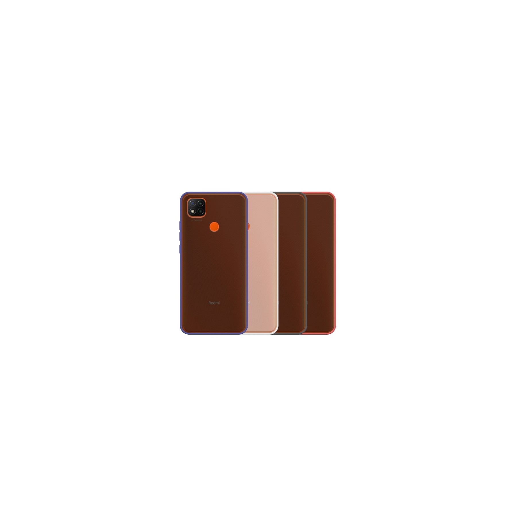 Funda Gel Xiaomi Redmi 9C Smoked con borde de color
