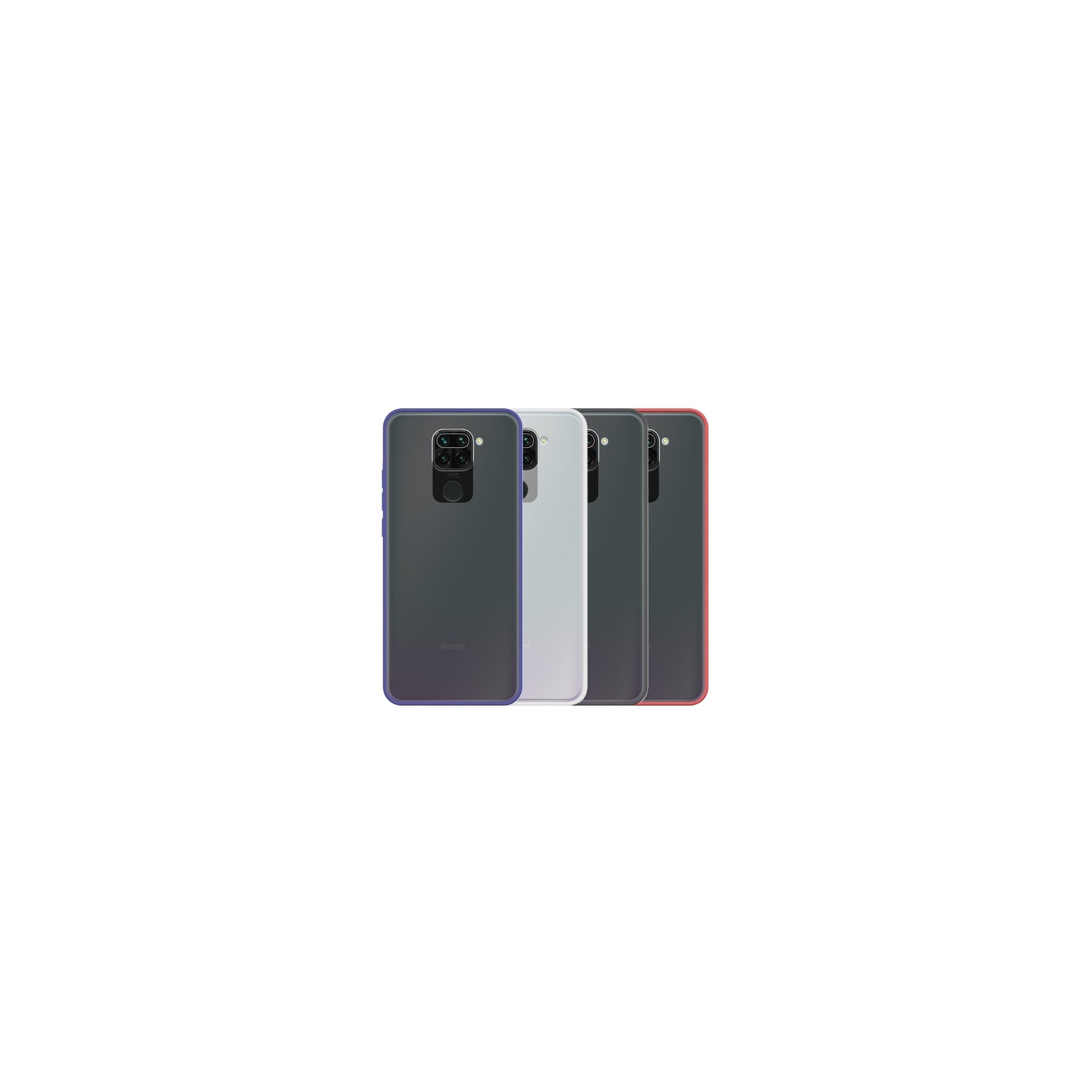 Funda Gel Xiaomi Redmi Note 9 Smoked con borde de color