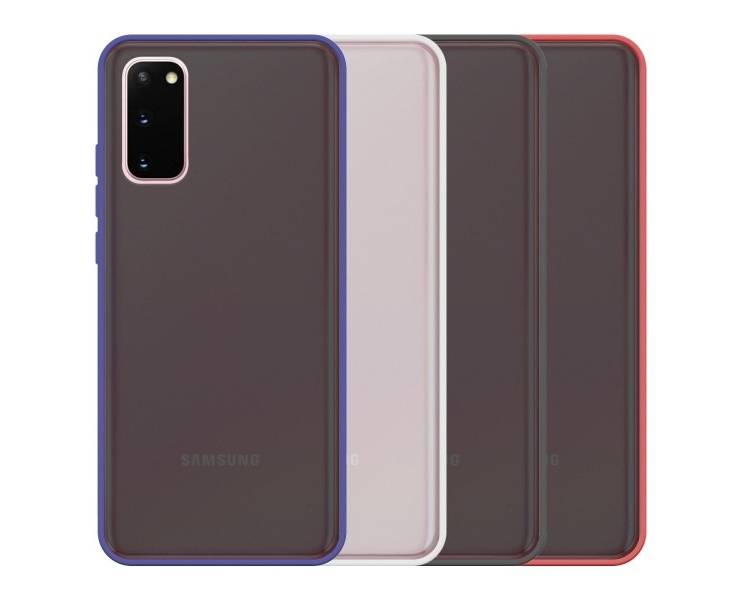 Funda Gel Samsung Galaxy S20 Smoked con borde de color