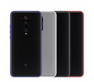 Funda Gel Xiaomi Mi 9T/Mi 9T Pro Smoked con borde de color