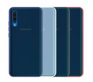 Funda Gel Samsung Galaxy A30/A50/A30S/A50S Smoked con borde de color