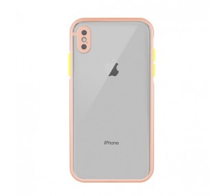 Funda Gel iPhone Xs Max Smoked con borde de silicona