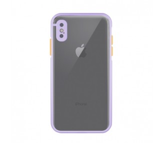 Funda Gel iPhone X/Xs Smoked con borde de silicona