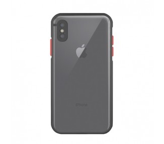 Funda Gel iPhone X/Xs Smoked con borde de silicona