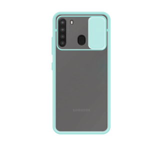 Funda Gel Samsung Galaxy A21 con cámara Cubierta Deslizante